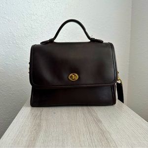 Vintage BROWN Coach Court Bag 9870